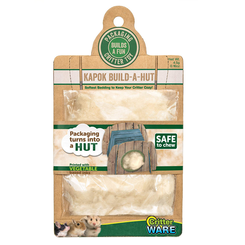 [Australia] - Ware Pet 3 Pack of Kapok Build-a-Hut Kits for Hamsters, Gerbils, Mice and Pet Rats 
