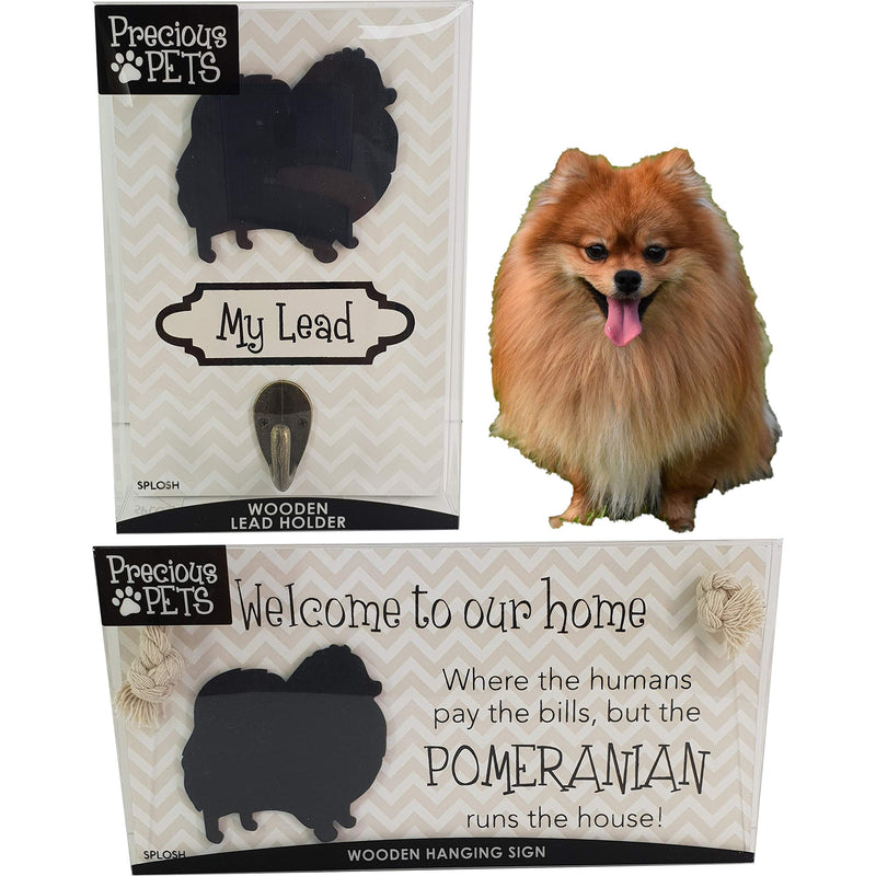 PRECIOUS PETS DOG PLAQUE AND DOG LEAD HOOK PACK, POMERANIAN, FUNNY SIGNS, DOG MUM GIFTS, DOG ACCESSORIES, HOUSE STUFF - PawsPlanet Australia