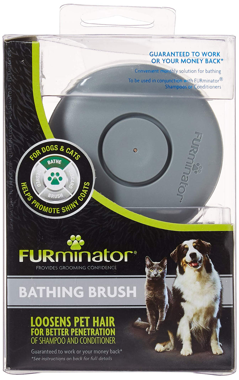 Furminator Bathing Brush, Gray - PawsPlanet Australia