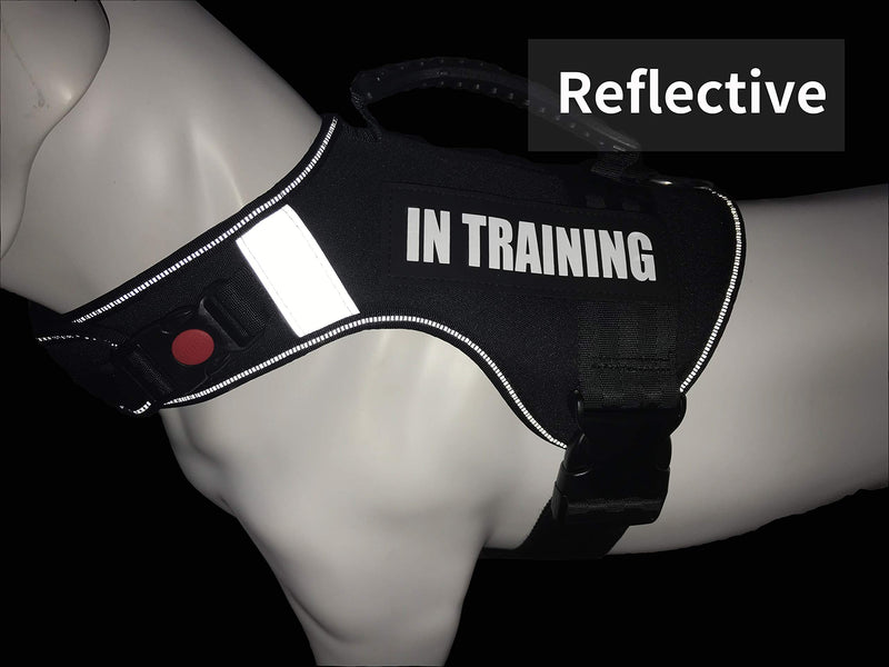 [Australia] - Dihapet No Pull Dog Harness, Service Dog Vest, Adjustable Reflective in Training Dog Vest XL Chest 29-41in Black 