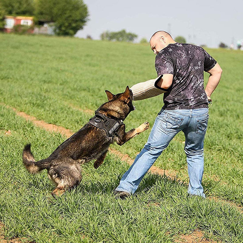 Dog Bite Sleeve Training Protection,Bite Protection Sleeve,Soft Jute Cover for Bite Protection Sleeves Handmade with a Handle for Dog Training- Black - PawsPlanet Australia