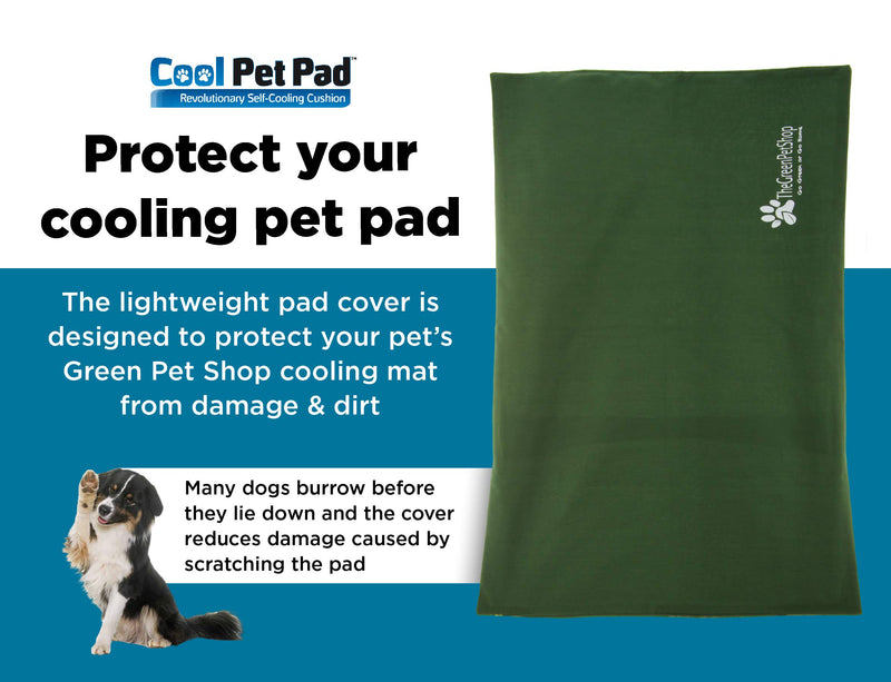 [Australia] - TheGreenPetShop Dog Cooling Mat Cover – Protect Your Cool Pet Pad from Damage – Durable, Easy-Care and Machine Washable Medium/Large 