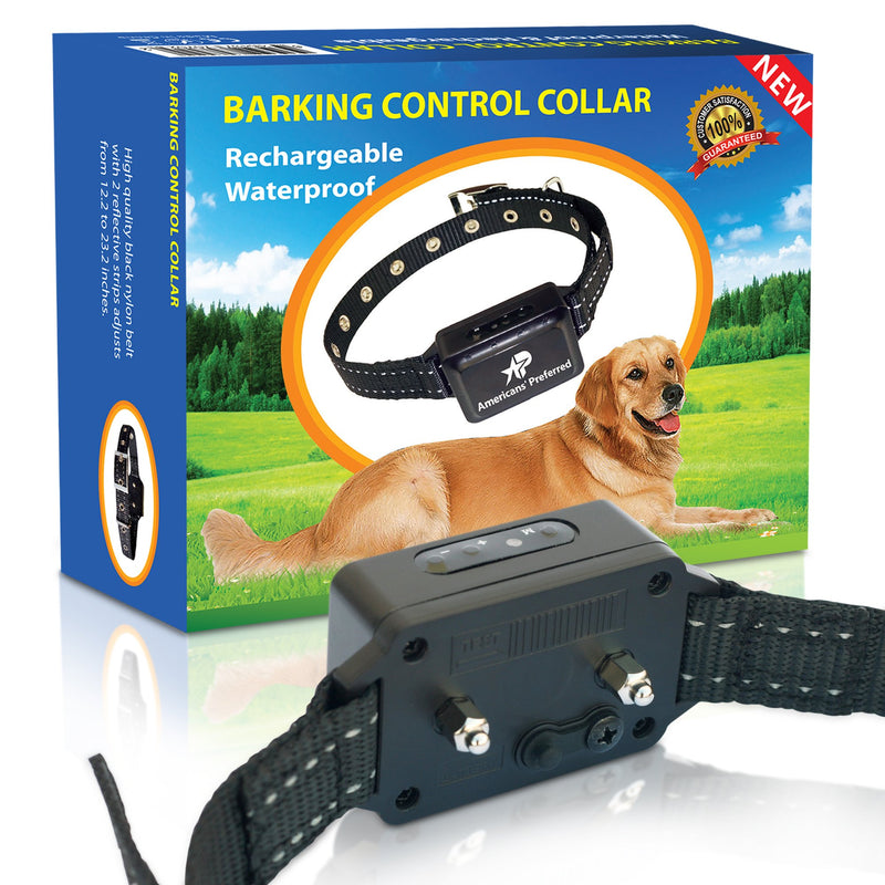 [Australia] - Americans' Preferred Rechargeable and Waterproof Dog Bark Control Collar – Best for Naturally Stopping Excessive Barking – Durable Nylon Belt and Advanced Voice Recognition Technology 