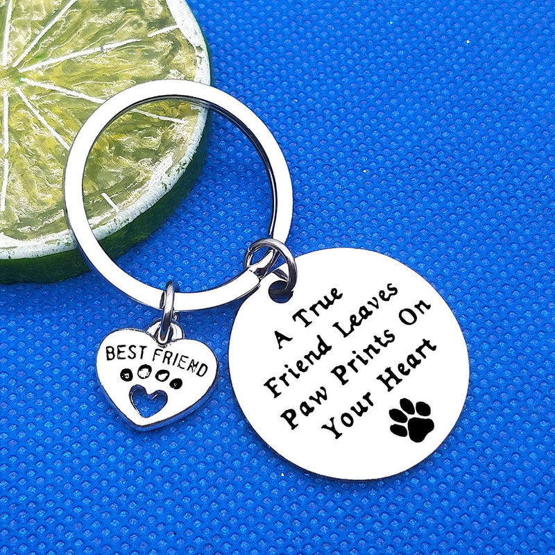 Pet Memorial Gift Loss of Pet Keyring Sympathy Keepsake for Dog A True Friend Leaves Paw Prints On Your Heart Sympathy Gift for Pet Owner Dog Lover Dog Remembrance Gifts - PawsPlanet Australia