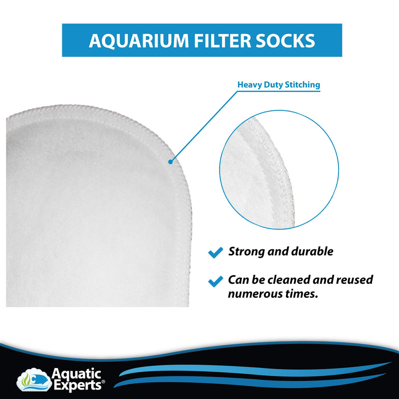 [Australia] - Aquatic Experts Filter Socks 200 Micron - 4 Inch Ring by 14 Inch Long – 8 Pack- Long - Premium Aquarium Felt Filter Bags - Custom Made in The USA 