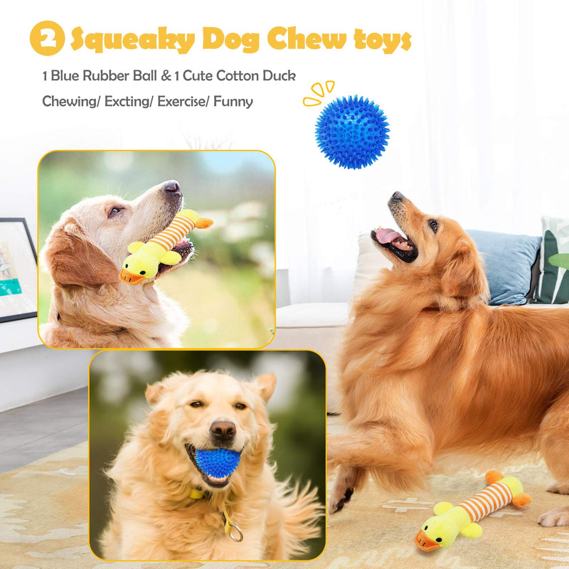 Zeaxuie Luxury Medium to Large Dog Toys for Aggressive Chewers - 12 Pack Tough Dog Toys for Large Breed with Heavy Dog Rope Toys, Interactive Rope Teething Toys, Squeaky Dog Chew Toys - PawsPlanet Australia