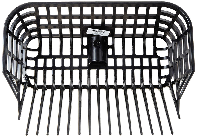 Kerbl manure fork without handle (bollen fork with large filling volume, 17 tines, unbreakable plastic, chipping fork black, dimensions 38x30 cm) 326056 - PawsPlanet Australia