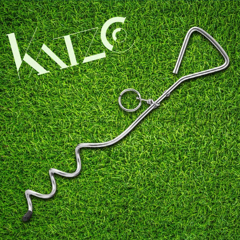 [Australia] - Katzco Chrome Dog Stake - Heavy-Duty Tie-Out - for Dogs Tieout Stake 