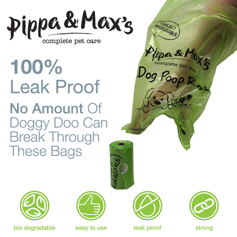 Pippa & Max Recyclable Dog Poo Bags (450) - Extra Strong Dog Walking Poop Bags - PawsPlanet Australia