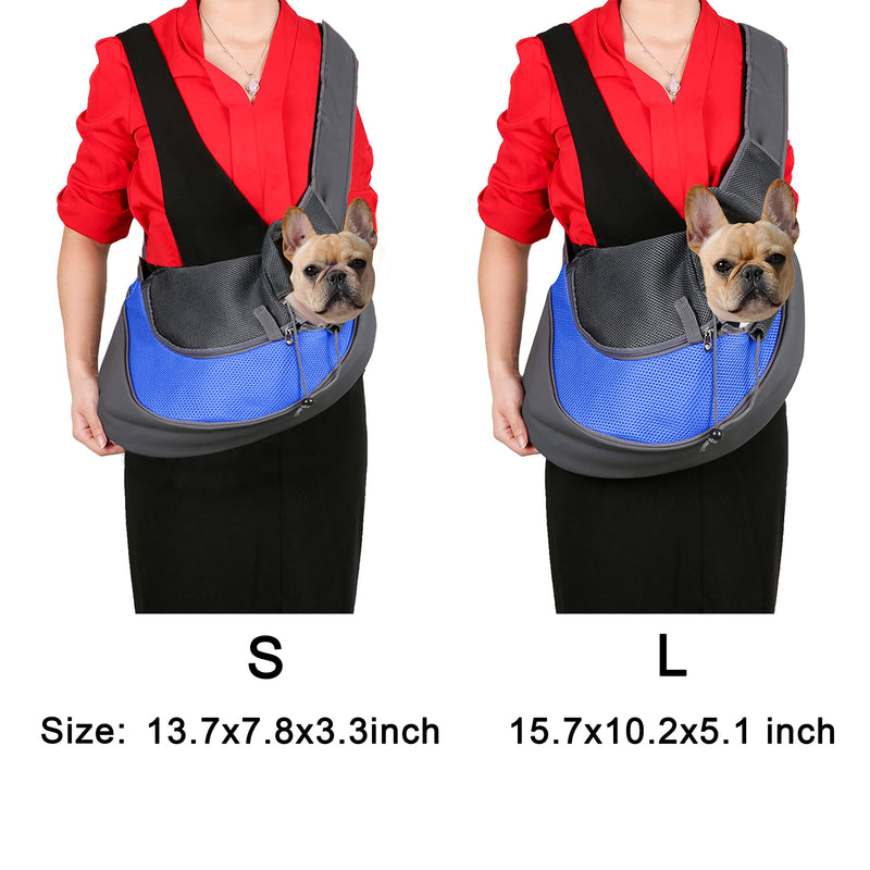 BIGWING Style Pet Sling Carrier for Dog Cat Pets Travel Shoulder Bags (L, Blue) L - PawsPlanet Australia