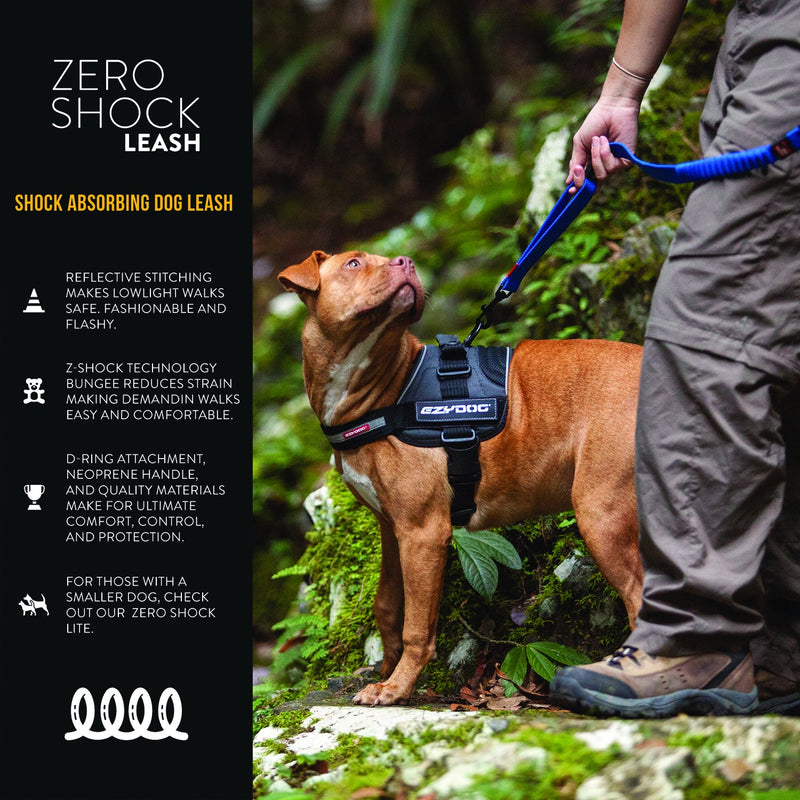 [Australia] - EzyDog ZERO SHOCK Leash - Best Shock Absorbing Dog Leash, Control & Training Lead Black 48-Inch 