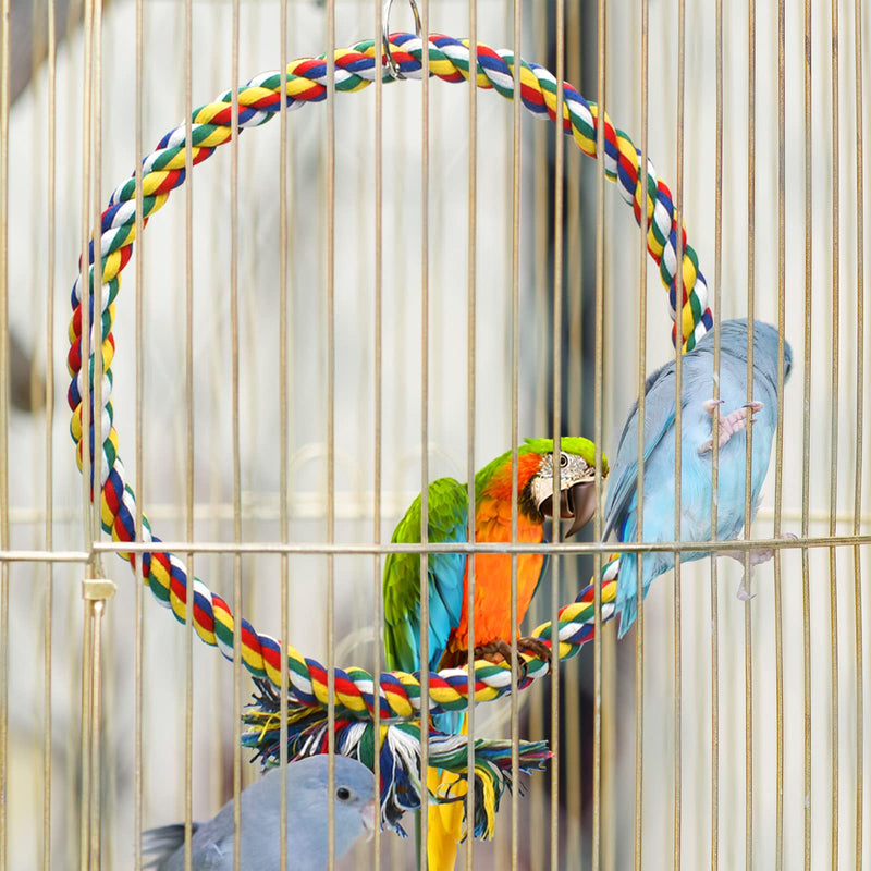 Mygeromon Bird Parrot Swing Rope Perch Cage Hanging Toys for Small Birds/Cockatiels/Lovebirds - PawsPlanet Australia