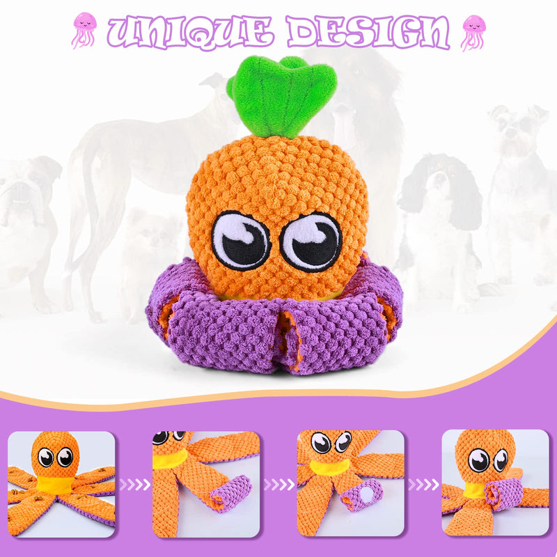 FWLWTWSS Interactive Dog Toy Intelligence, 2-in-1 Octopus & Carrot Intelligence Toy for Dogs Sniffing Toy Dog, Dog Toy Indestructible for Large/Small Dogs 1-Octopus & Carrot - PawsPlanet Australia