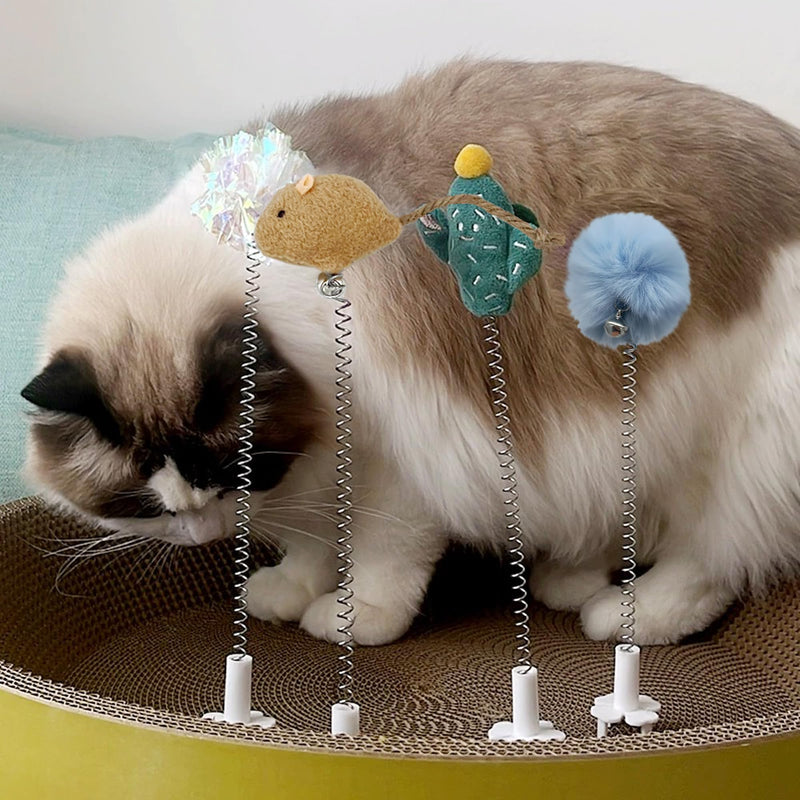 YOOLEETC 6PCS Cat Toys,Cat Wand Toy,Cat Scratcher Toys,Cat Scratcher Plug-ins & Cat Fun Themselves Play Toys,Fun Toy for Cat Kitty Kitten Puppy. (6PCS) - PawsPlanet Australia
