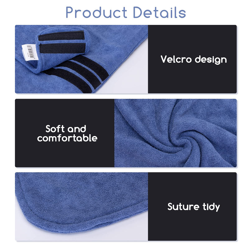 Nobleza Dog Towel Robe XS Dog Bathrobe Dog Drying Coat Towels Dog Dressing Gown Super Absorbent Pet Puppy Towelling Robe Dog Bathrobe Towel Fast Drying Adjustable Dog Robe Towel for Small Dog Cat Blue - PawsPlanet Australia