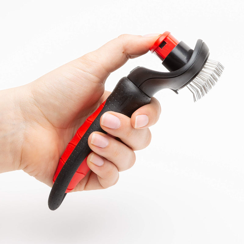 Mikki Dog, Cat, Puppy Grooming Slicker Brush -Easy Self Clean -for Knots, Tangles -Sml-Med Pet-Small - PawsPlanet Australia