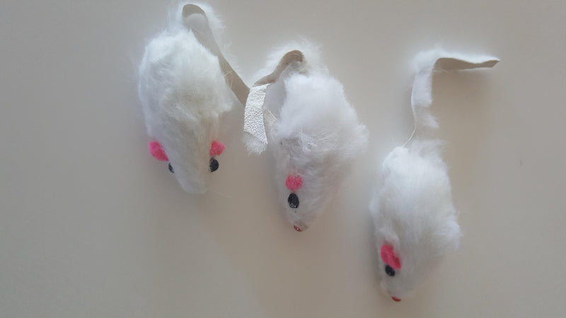 Real Rabbit Fur Mice Cat Toys 6-pack - PawsPlanet Australia