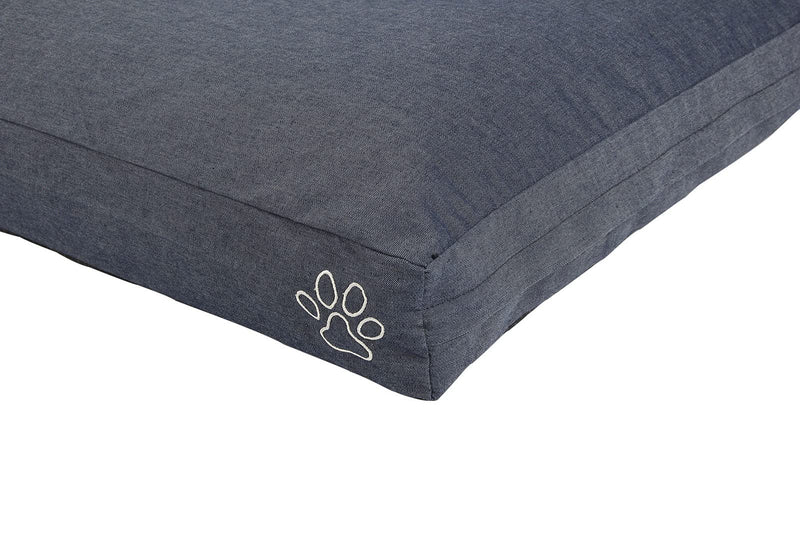CNBEAU Dog Bed Cover Replacement Pet Bed External Covers Zippered DIY Dog Cushion Warm Fleece Autumn Winter Removable Washable Pet Bed Mat Case ONLY Cover for Medium Large Dogs Bed Large 36"x29"x4" Denim Blue - PawsPlanet Australia