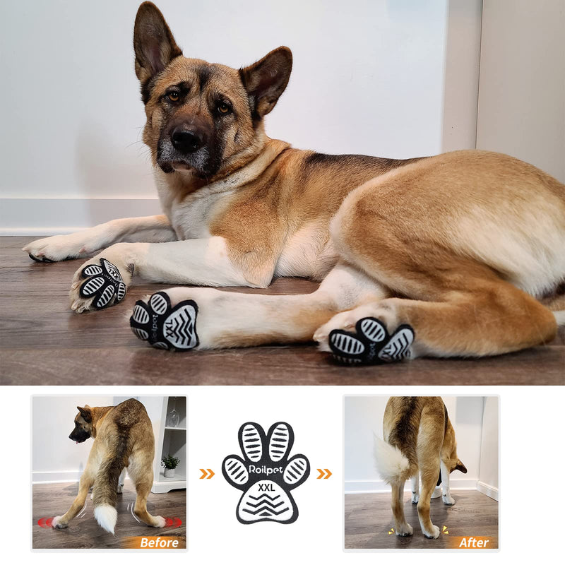 Roilpet Dog Slip Stopper Pads- Provide Your Dogs with Anti-Slip Traction from Slipping on Slippery Floors, Especially for Senior Dog for Indoors Wear 12 sets 48 pads S (1-5/8"x1-3/8", 4-10 lbs) - PawsPlanet Australia