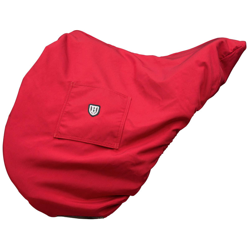 Harrison Howard Premium Waterproof/Breathable Fleece-Lined Saddle Cover Scarlet Red Dressage-One Size - PawsPlanet Australia