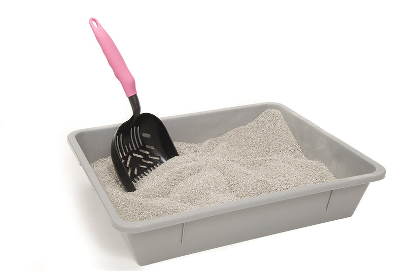 [Australia] - PETSCATCH Cat Litter Scoop – Perfect Designed Sifter Spacing for Efficient and Most Effective Kitty Litter Box Cleaning – Deep Shovel Sifter – Teflon Coated Easy to Clean – Solid Core Aluminum Handle Pink 