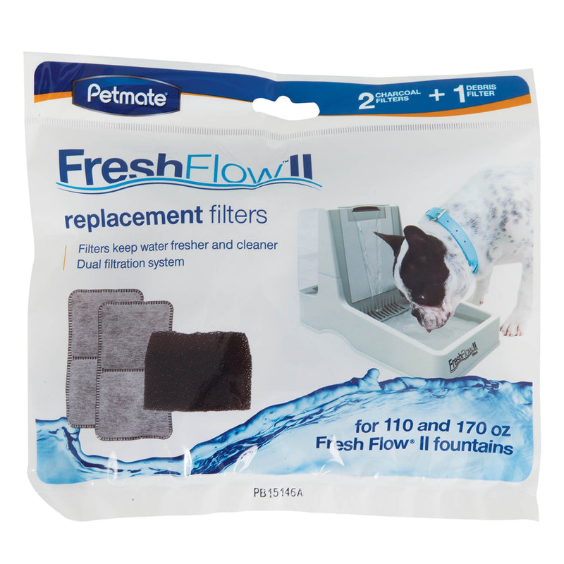 [Australia] - Petmate Fresh Flow II Purifying Pet Fountain Replacement Filters, Pack of 3 Filters 