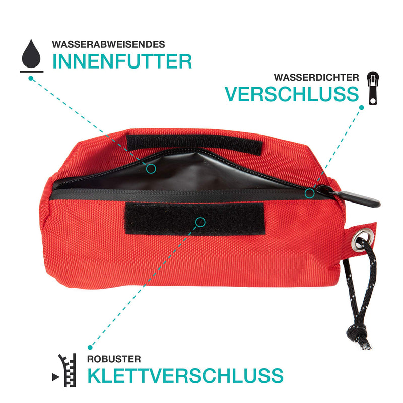 STUCH Food Bag for Dogs - Tear-Resistant Food Dummy for Fetch - Perfect for Wet and Dry Food (Red) Red - PawsPlanet Australia