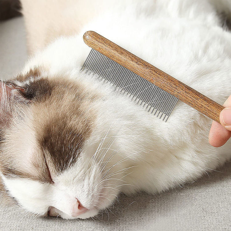 Solid Wood Pet Comb Grooming Tool for Cats,Dogs and rabbits (cat comb) cat comb - PawsPlanet Australia