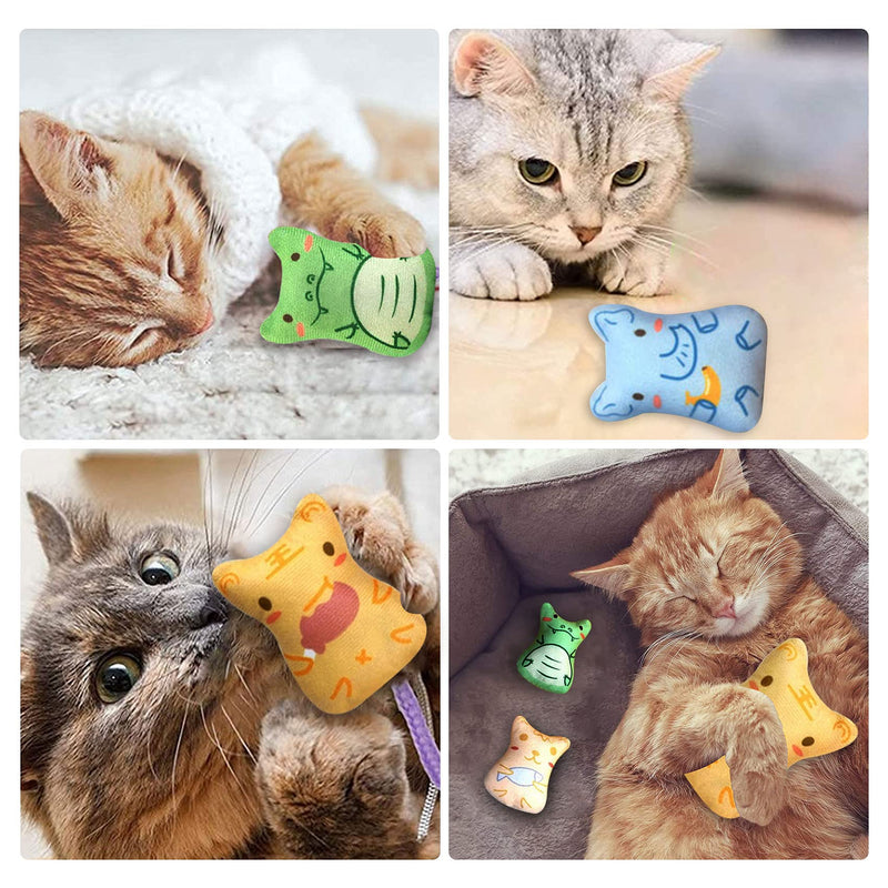 Ralthy 8Pcs Plush Chew Catnip Toys for Indoor Cats, Interactive Cat Toys with Catnip for Kitty Releasing Stress Playing Chewing Hamster - PawsPlanet Australia