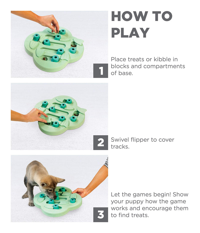 Nina Ottosson by Outward Hound - Interactive Puzzle Game Dog Toys (Puppy) Hide-N-Slide Level 2 (Intermediate) - PawsPlanet Australia