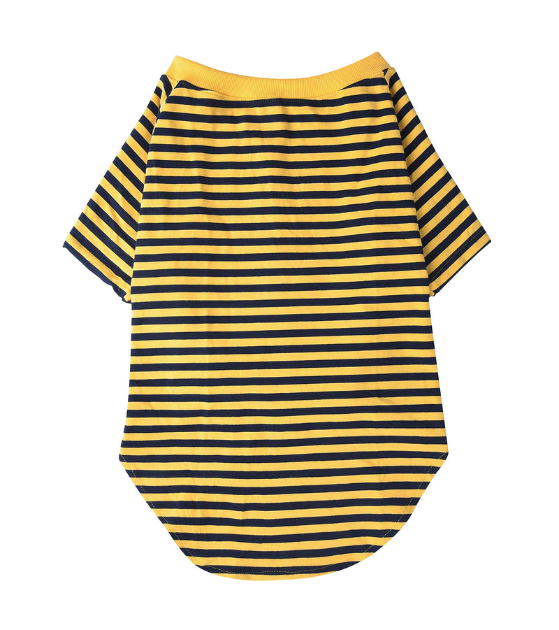 Petroom Large Dog Striped T Shirt,Dog Cute Shirts, Oversized Breathable Cotton Vest for Medium to Large Dogs S Girth (26~28 in) Black & yellow Stripes - PawsPlanet Australia