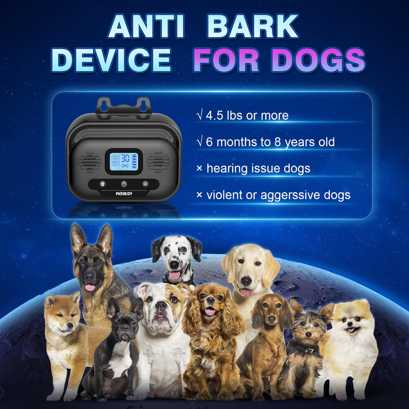 Anti Barking Device Upgrade 4 Mode 10 Frequency Auto Ultrasonic Bark Control Devices 55FT Range, Stop Bark Dog Deterrent Devices Waterproof Outdoor Indoor Bark Box Dog Silencer Safe for Human Dogs - PawsPlanet Australia