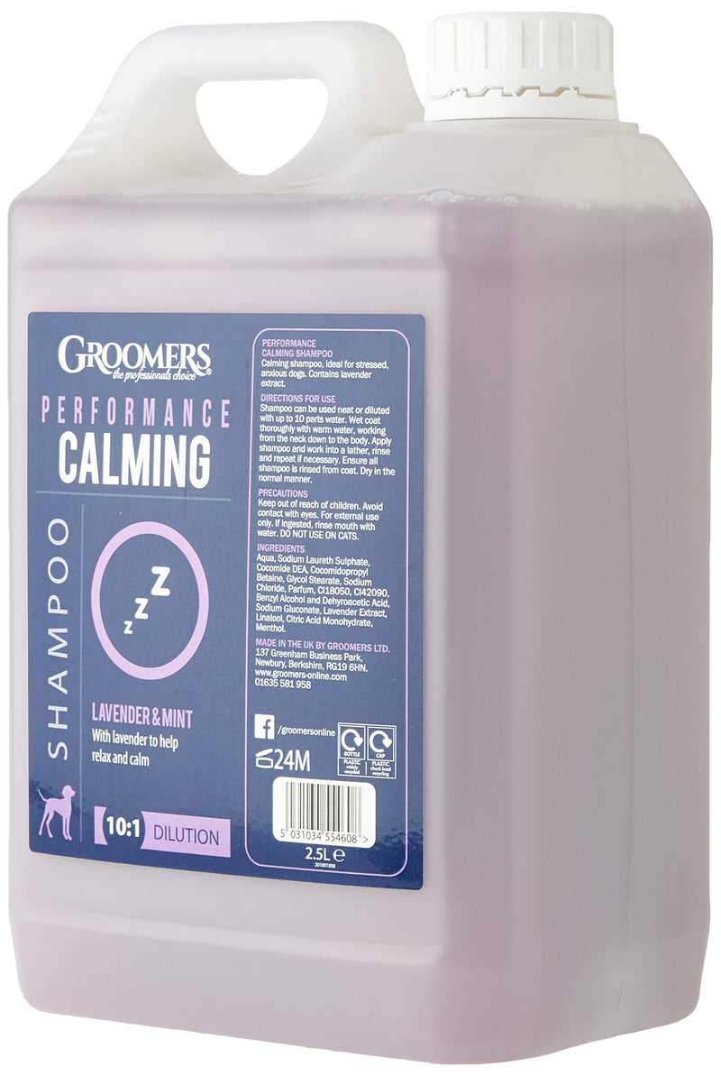 Groomers Performance Calming Shampoo with Lavender 2.5L 2.5 l (Pack of 1) - PawsPlanet Australia