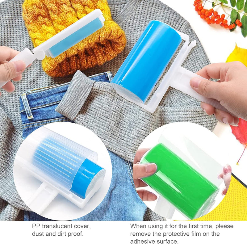 INHEMING Set of 6 washable lint rollers, reusable animal hair remover, lint roller for animal hair, lint brush for removing cat hair and dog hair, in 2 sizes, for sofa, car, bed, clothing - PawsPlanet Australia
