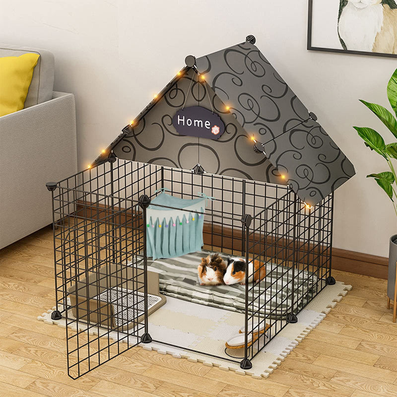 YUEPET Guinea Pig Corner Hideout Warm Bed Fleece Forest Curtain Hideaway for Guineas Ferret Chinchilla Hamster Bunny Squirrel Rat Dwarf Rabbit Washable Cage Accessories - PawsPlanet Australia