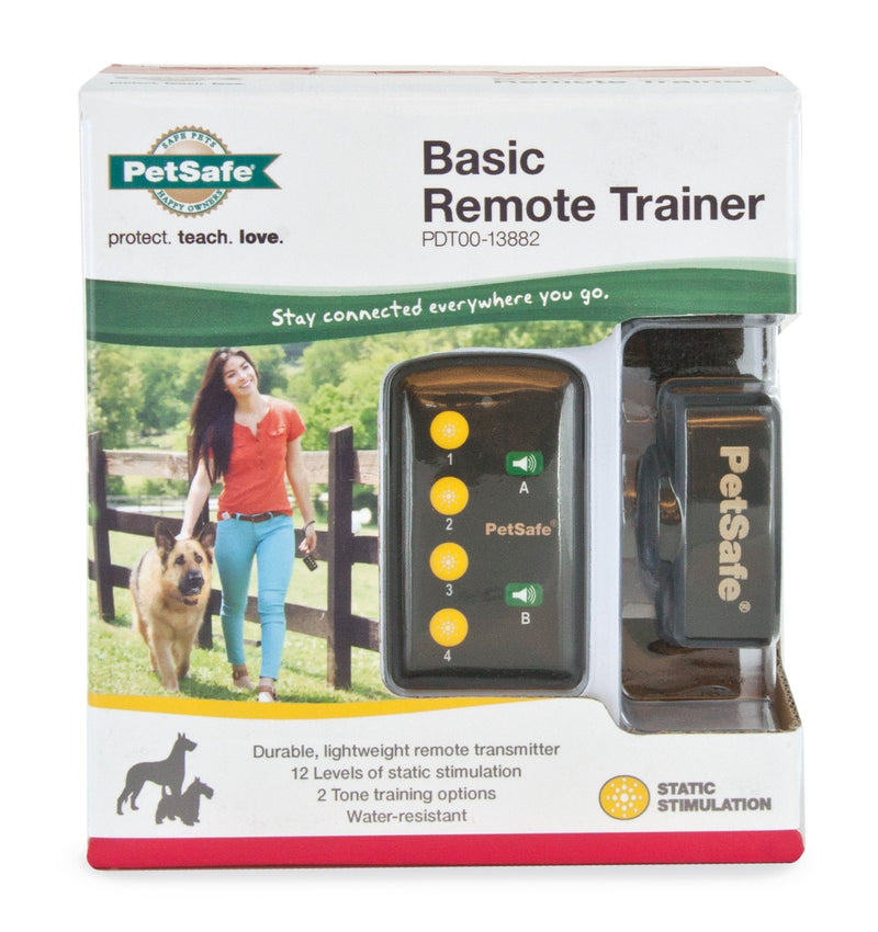 [Australia] - PetSafe Basic Remote Dog Training Collar for Dogs 8 lb. and Up with Tone and Static Stimulation, Water Resistant, Up to 75 Yards 