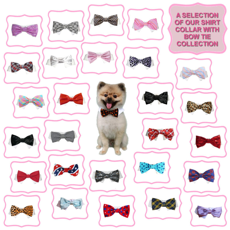 Pooch Outfitters Dog Tie and Bow Tie Collection | Extensive Selection for Any Style, Mood, Occasion, and Holiday | Small, Medium, Large Dogs Silver Satin Bow Tie - PawsPlanet Australia