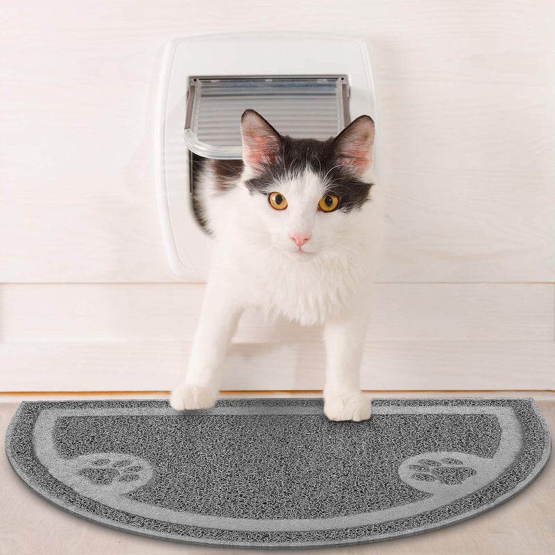 [Australia] - Pet Feeding Mat for Dogs and Cats 24 x 14 Inches Dog Bowl Food Mat for Pet Feeding Waterproof, Large Dog Feeding Mat for Food and Water Easy to Clean Non-Slip Back for Floor (Grey) 