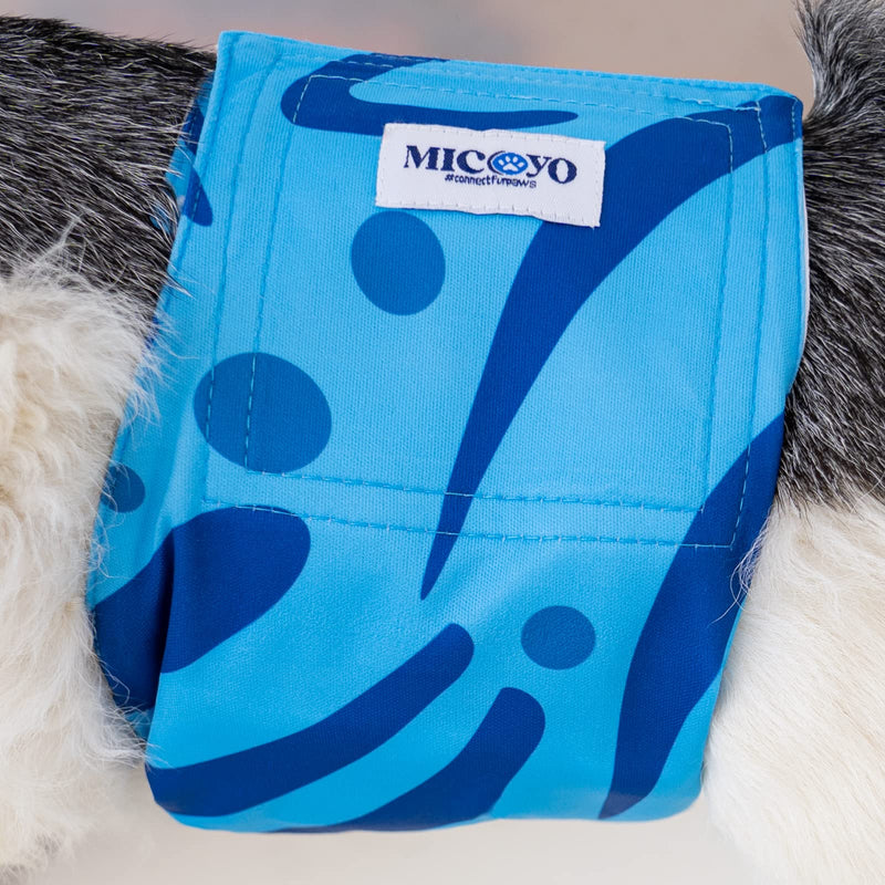 MICOOYO Belly Bands for Male Dogs - 3 Pack Reusable Dog Diapers Male for Puppy Doggie, Washable Male Dog Wraps XSmall Rainforest X-Small (7"-7.5" Wasit) - PawsPlanet Australia