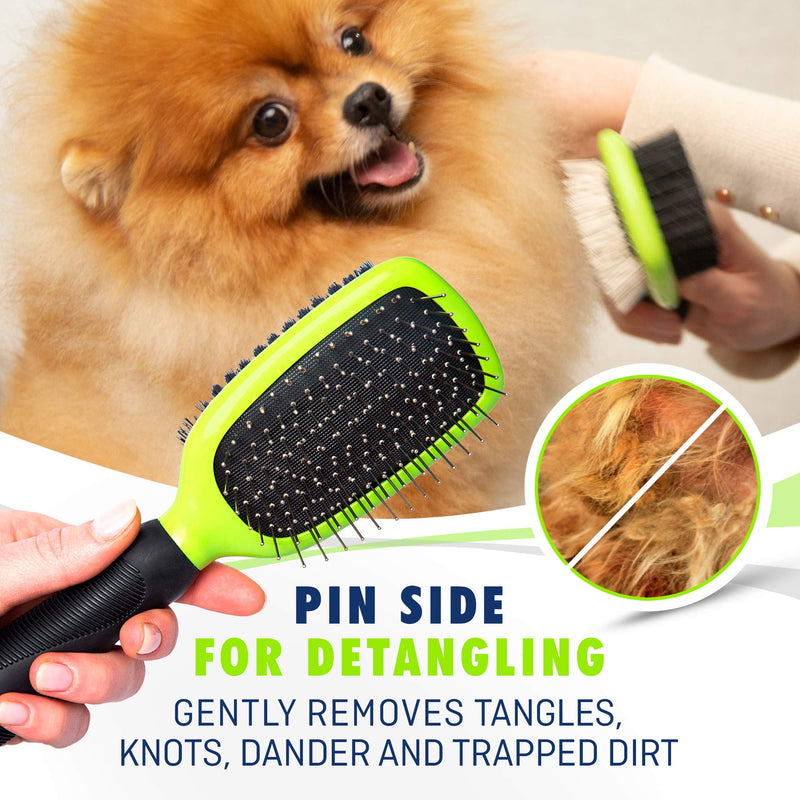 Rexipets Dog & Cat Brush Pet Grooming Set - Double Side Brush & Comb (Large) Large - PawsPlanet Australia