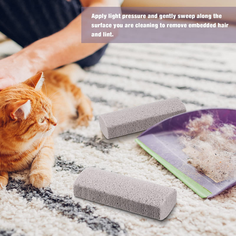 Frienda 4 Pieces Pet Hair Removal for Cat Hair Removal Pumice Stone Tool Pumice Pet Hair Rock Removal Dog Hair Removal Tool for Laundry Furniture Carpet Bedding Clothing and Car, Easy to Clean - PawsPlanet Australia