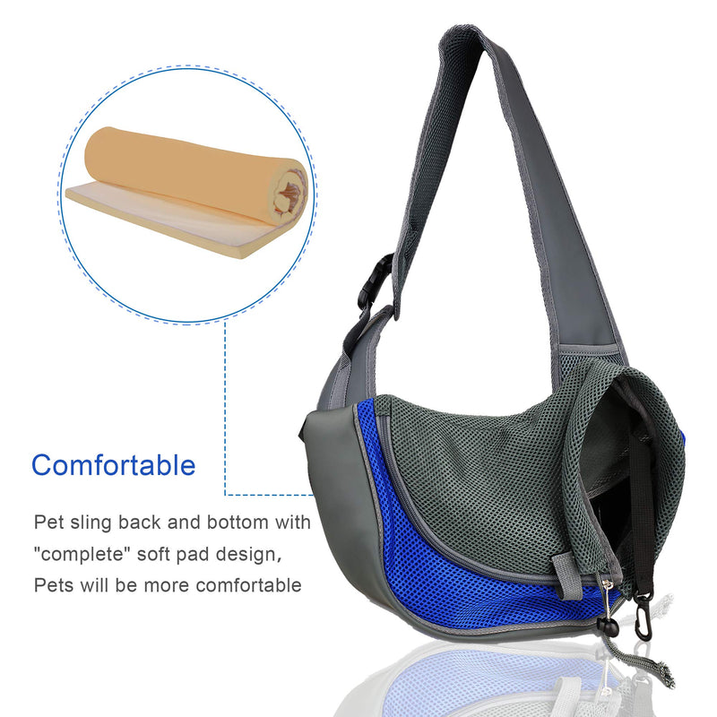 BIGWING Style Pet Sling Carrier for Dog Cat Pets Travel Shoulder Bags (L, Blue) L - PawsPlanet Australia