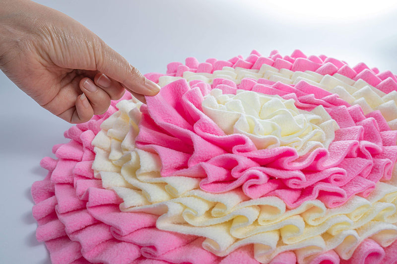 [Australia] - JOOGE:Snuffle Mat-Slow Feeder(Pink,17"X17").Interactive Toy & Stress Relief for Small and Large Dogs. 