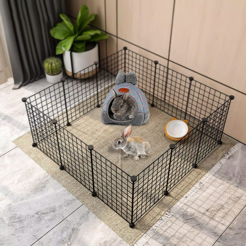 YUEPET Guinea Pig Bed Warm Bunny Cave Beds Cute Bowknot House Big Hideouts Cage Accessorie for Dwarf Rabbits Hamster Bunny Ferrets Rats Hedgehogs Chinchilla Blue - PawsPlanet Australia