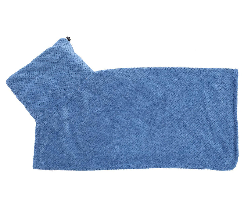 Geyecete Pineapple Flannel Dog Bathrobe - Dog Bathrobe Towel - Fast Drying Super Absorbent Pet Dog Cat Bath Robe Towel Moisture Absorbing Bath Robe, Quick Drying Pet Bath Towel-Blue-S S Blue - PawsPlanet Australia