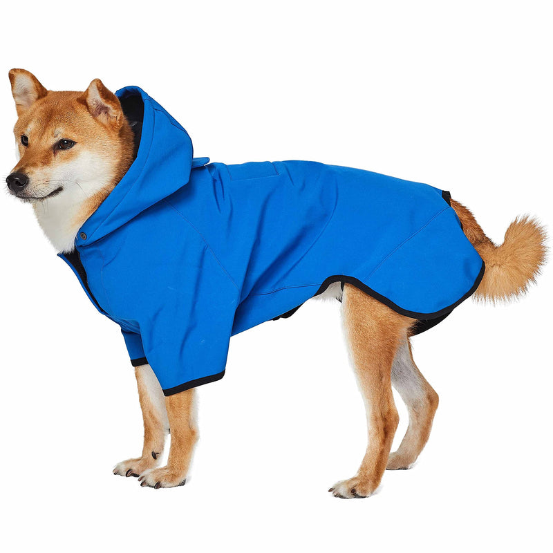 Blueberry Pet 2021 New 2 Colors Waterproof Dog Softshell Jacket, Hooded Raincoat and Windbreakers Size 10 (Pack of 1) Dazzling Blue - PawsPlanet Australia