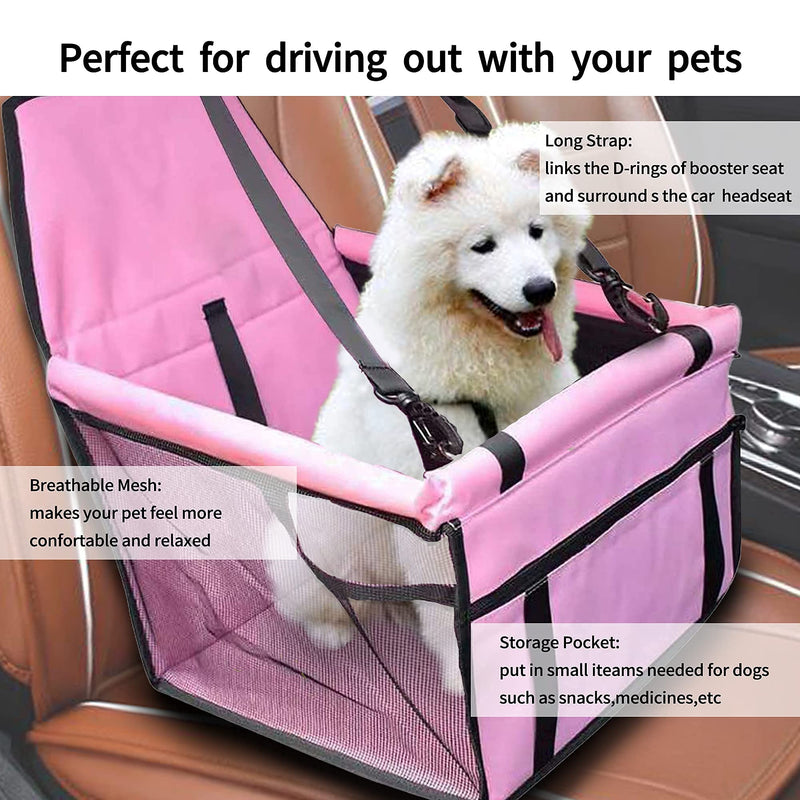 MitasQ Dog Car Seat, Portable Puppy Car Seat, with Clip-On Safety Leash and PVC Support Pipe, Anti-Collapse, Perfect Dog Booster Seat - PawsPlanet Australia