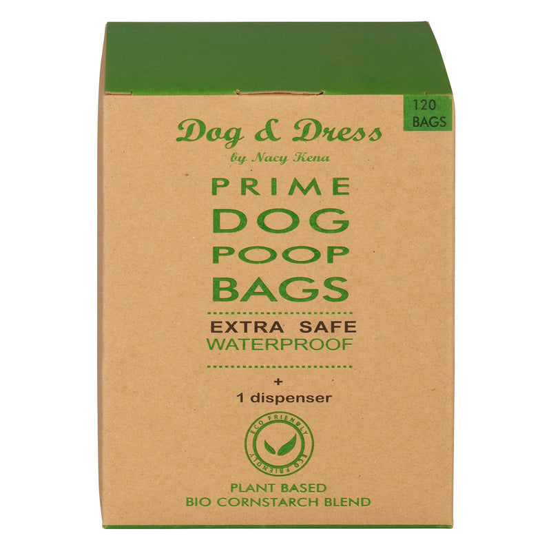 Dog Poo Bags Dispenser Holder Biodegradable Poo Bag, Treats Bag, 120 Dog Waste Bag , Corn Starch, Large, Safe, Tear-Resistant For Dog Lead, Belt Loop, Bag Clip, Poop Bag - PawsPlanet Australia