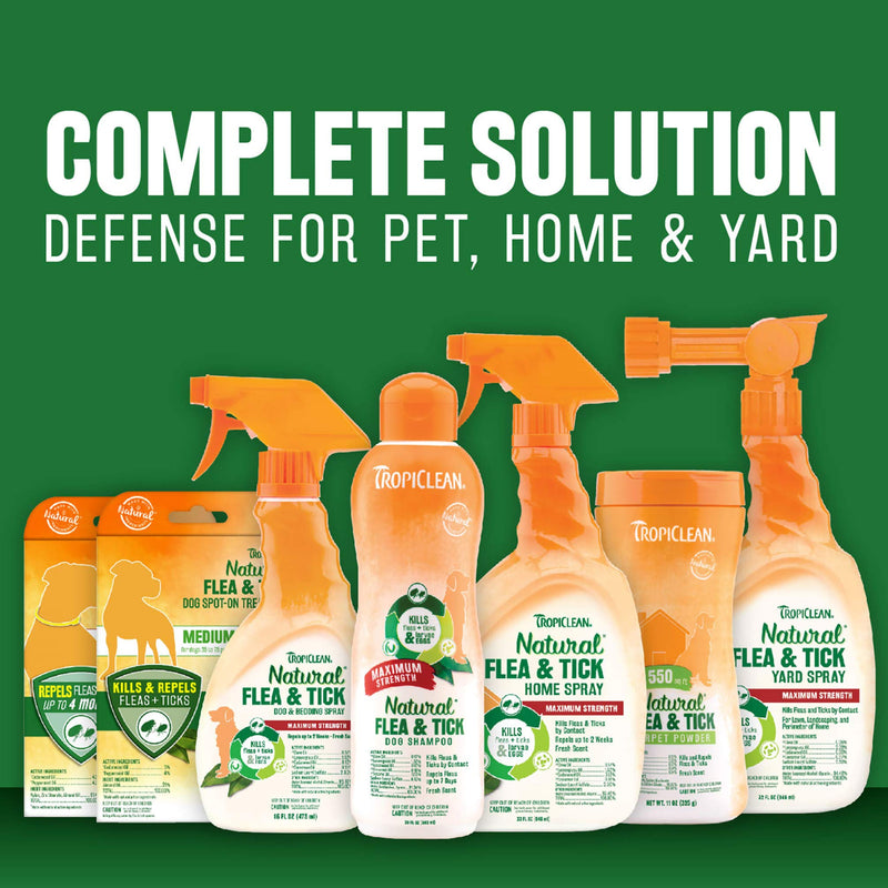 [Australia] - TropiClean Natural Flea and Tick Shampoo for Dogs and Puppies Afterbath Treatment 