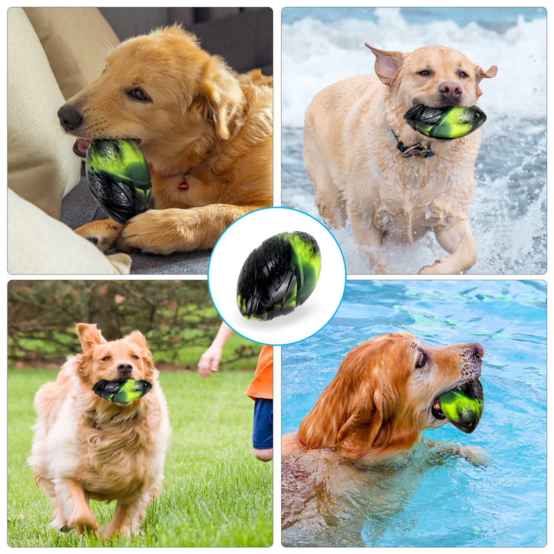 Squeaky Dog Toys for Aggressive Chewers, Natural Rubber Puppy Toys Ball with Squeaker,Almost Indestructible and Durable Pet Toy for Medium and Large Breed (Black) black - PawsPlanet Australia